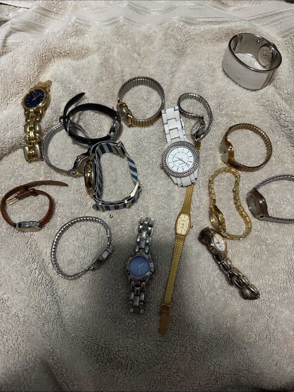 Fossil Women’s Mixed Metal and White Watch Assortment